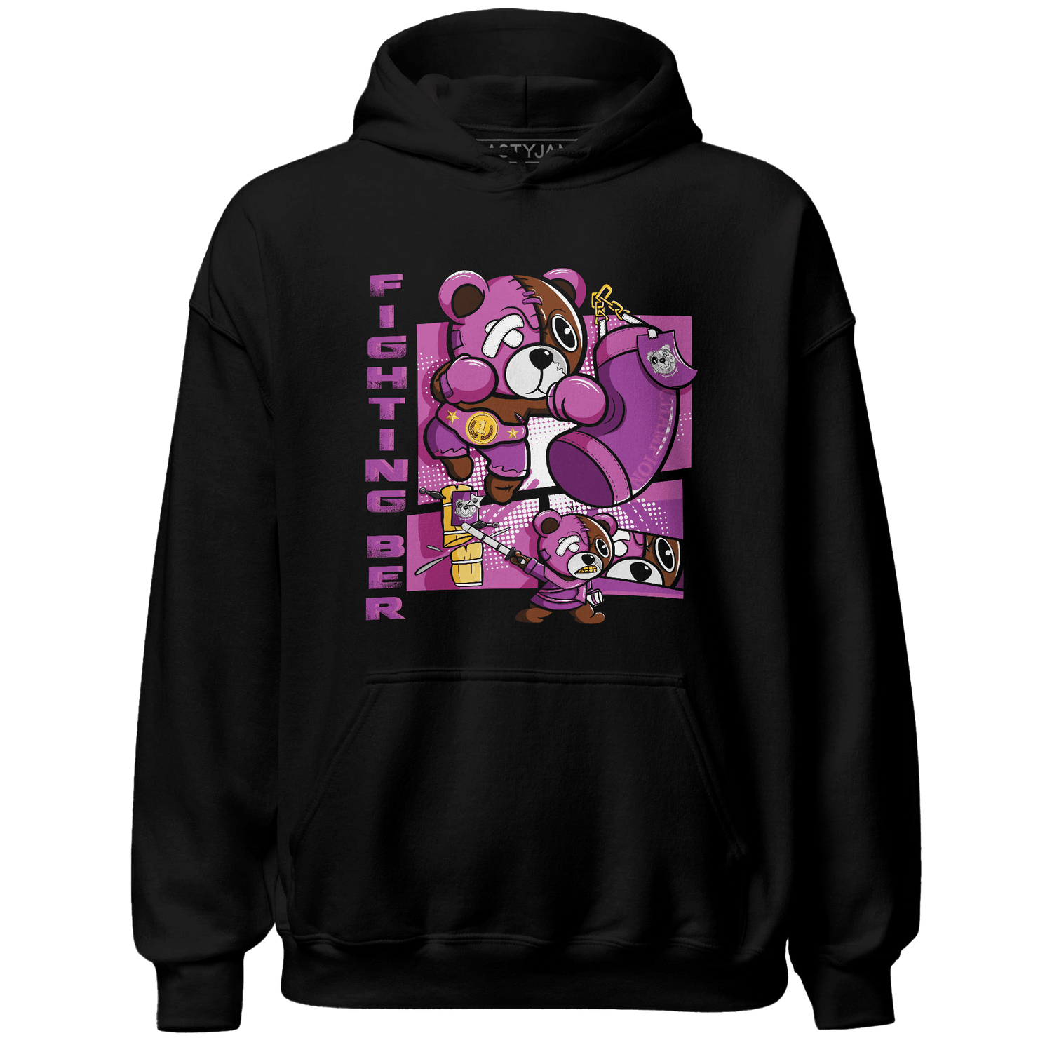 GS Hyper Violet 4s Hoodie Match BER Fighting Boxing - NastyJamz