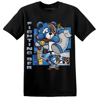 Industrial Blue 4s T Shirt Match BER Fighting Boxing - NastyJamz