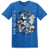 Industrial Blue 4s T Shirt Match BER Fighting Boxing - NastyJamz