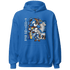 Industrial Blue 4s Hoodie Match BER Fighting Boxing - NastyJamz
