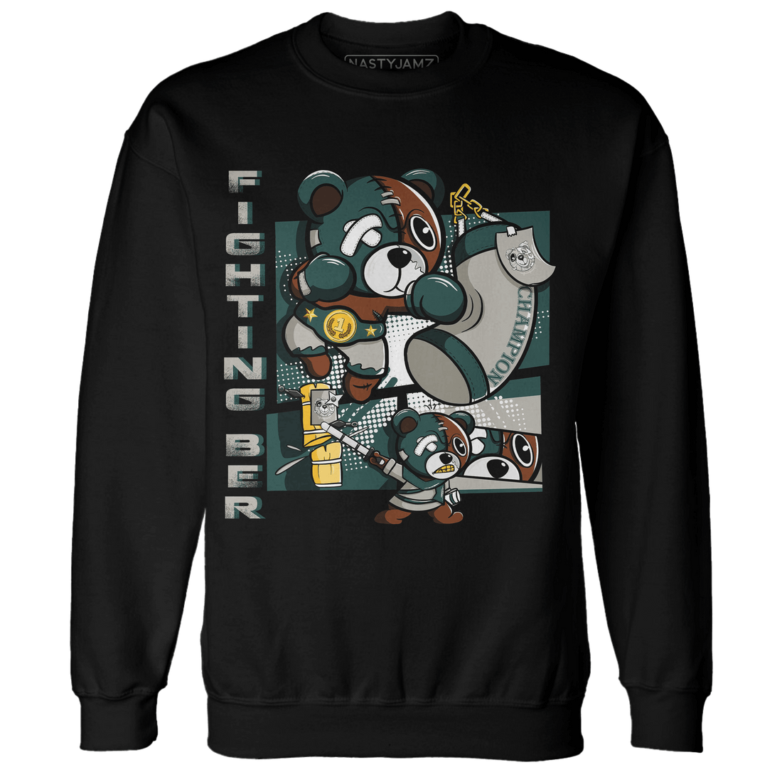 Oxidized Green 4s Sweatshirt Match BER Fighting Boxing - NastyJamz