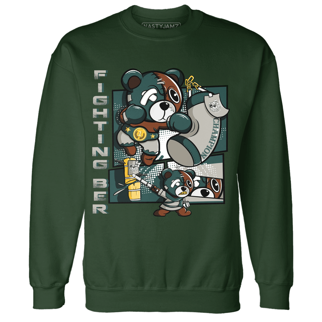Oxidized Green 4s Sweatshirt Match BER Fighting Boxing - NastyJamz