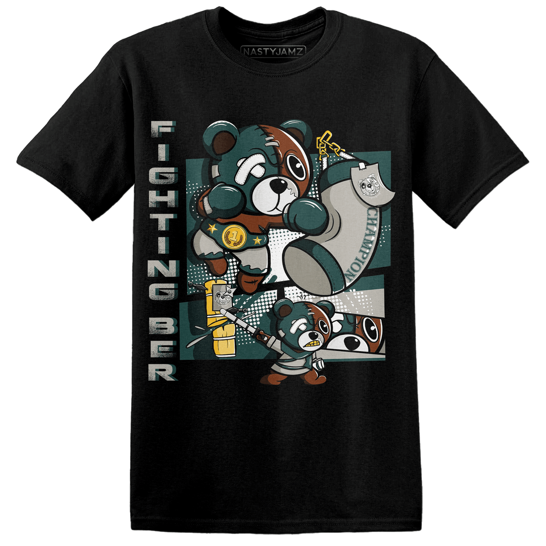 Oxidized Green 4s T Shirt Match BER Fighting Boxing - NastyJamz