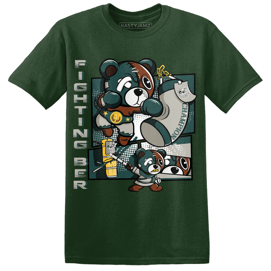 Oxidized Green 4s T Shirt Match BER Fighting Boxing - NastyJamz