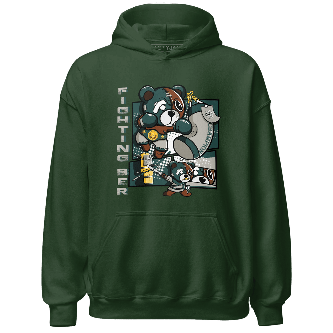 Oxidized Green 4s Hoodie Match BER Fighting Boxing - NastyJamz