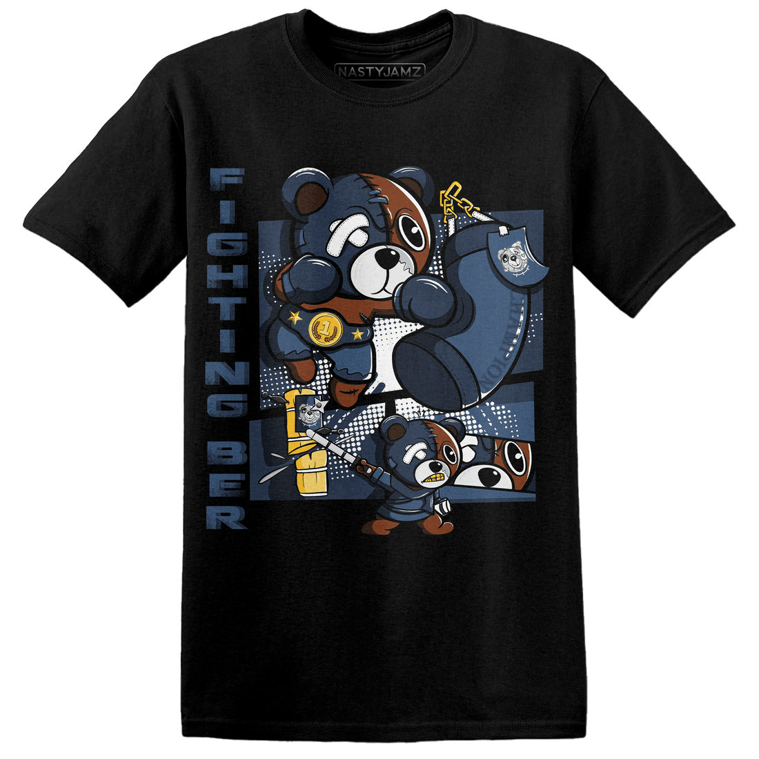 AM 1 86 Jackie Robinson T Shirt Match BER Fighting Boxing - NastyJamz