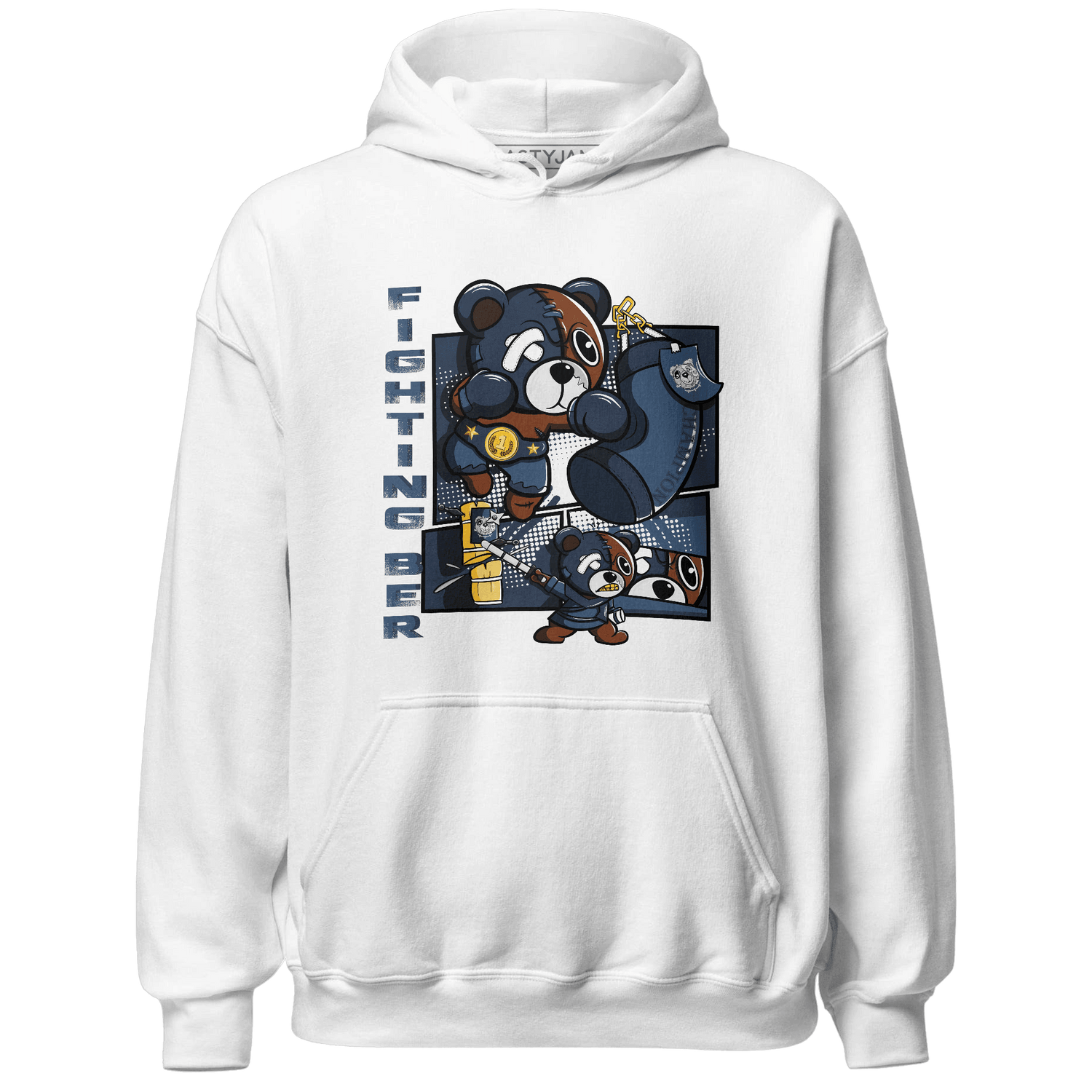 AM 1 86 Jackie Robinson Hoodie Match BER Fighting Boxing - NastyJamz