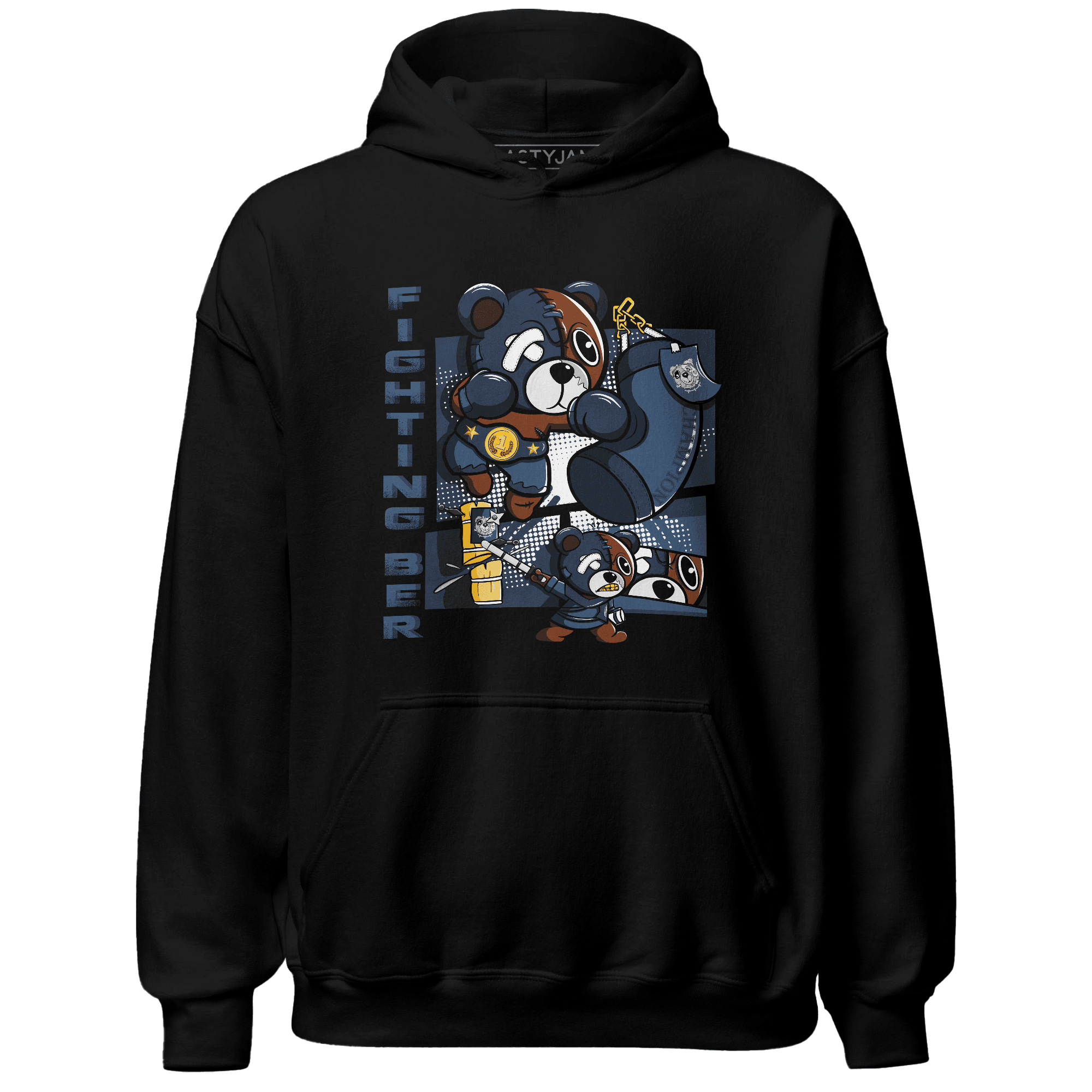 AM 1 86 Jackie Robinson Hoodie Match BER Fighting Boxing - NastyJamz