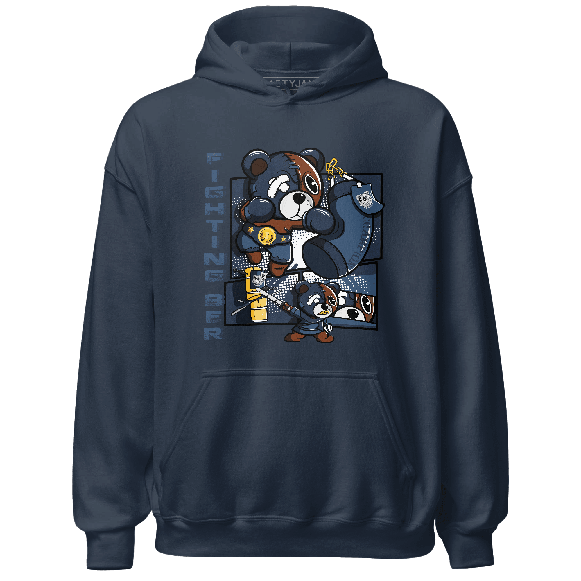 AM 1 86 Jackie Robinson Hoodie Match BER Fighting Boxing - NastyJamz
