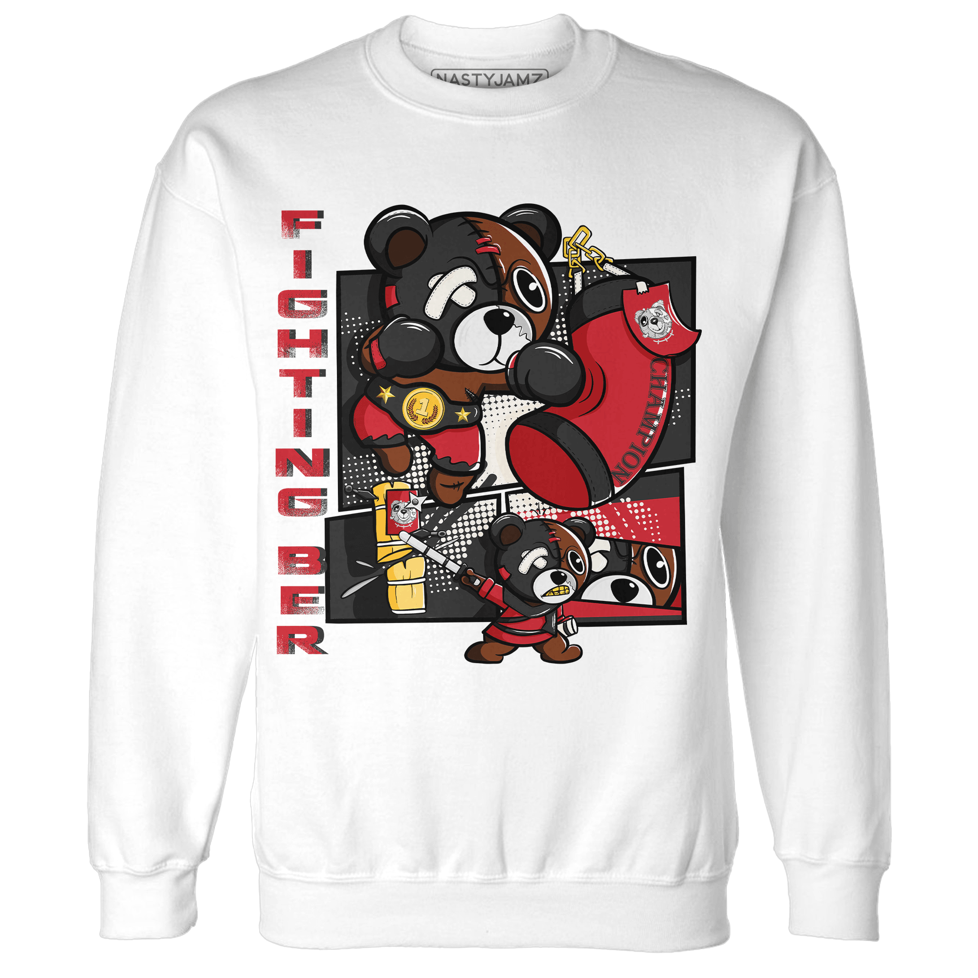 Jumman Jack University Red Sweatshirt Match BER Fighting Boxing - NastyJamz
