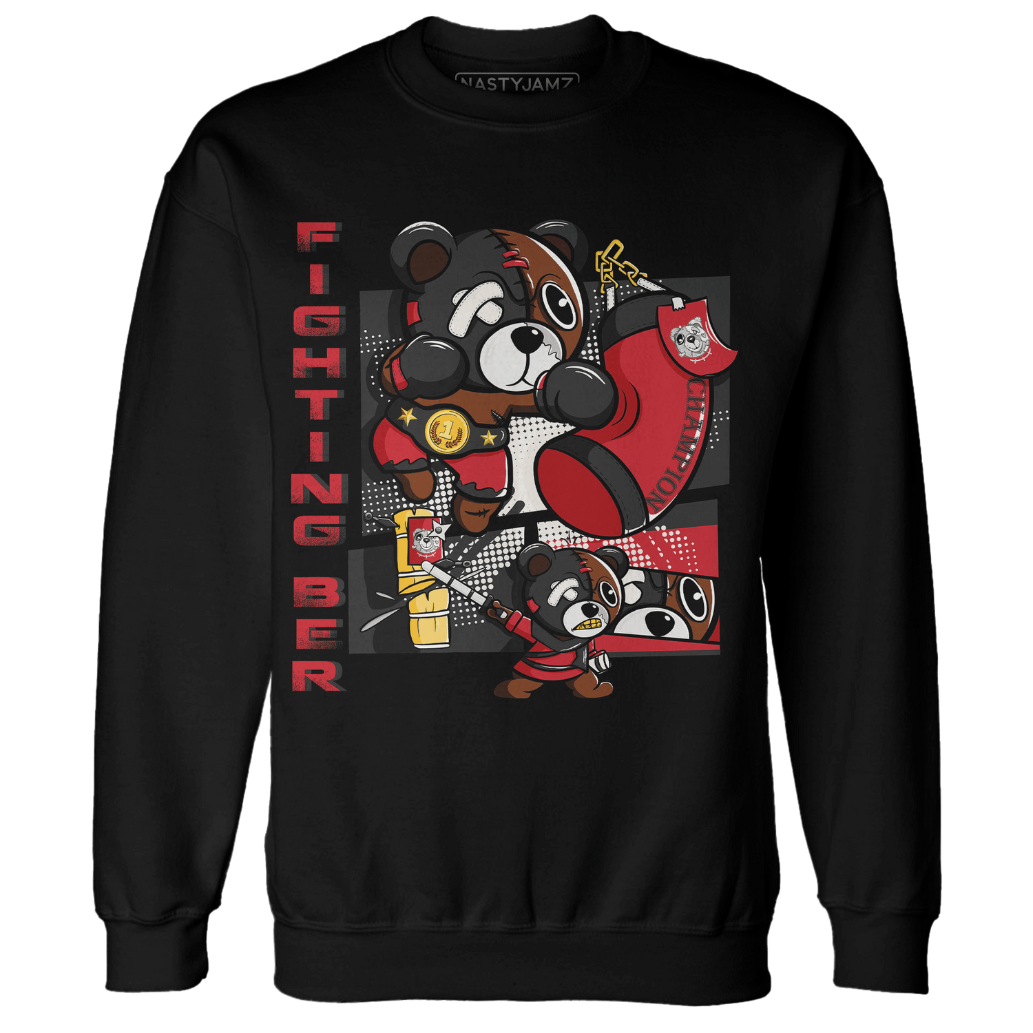 Jumman Jack University Red Sweatshirt Match BER Fighting Boxing - NastyJamz