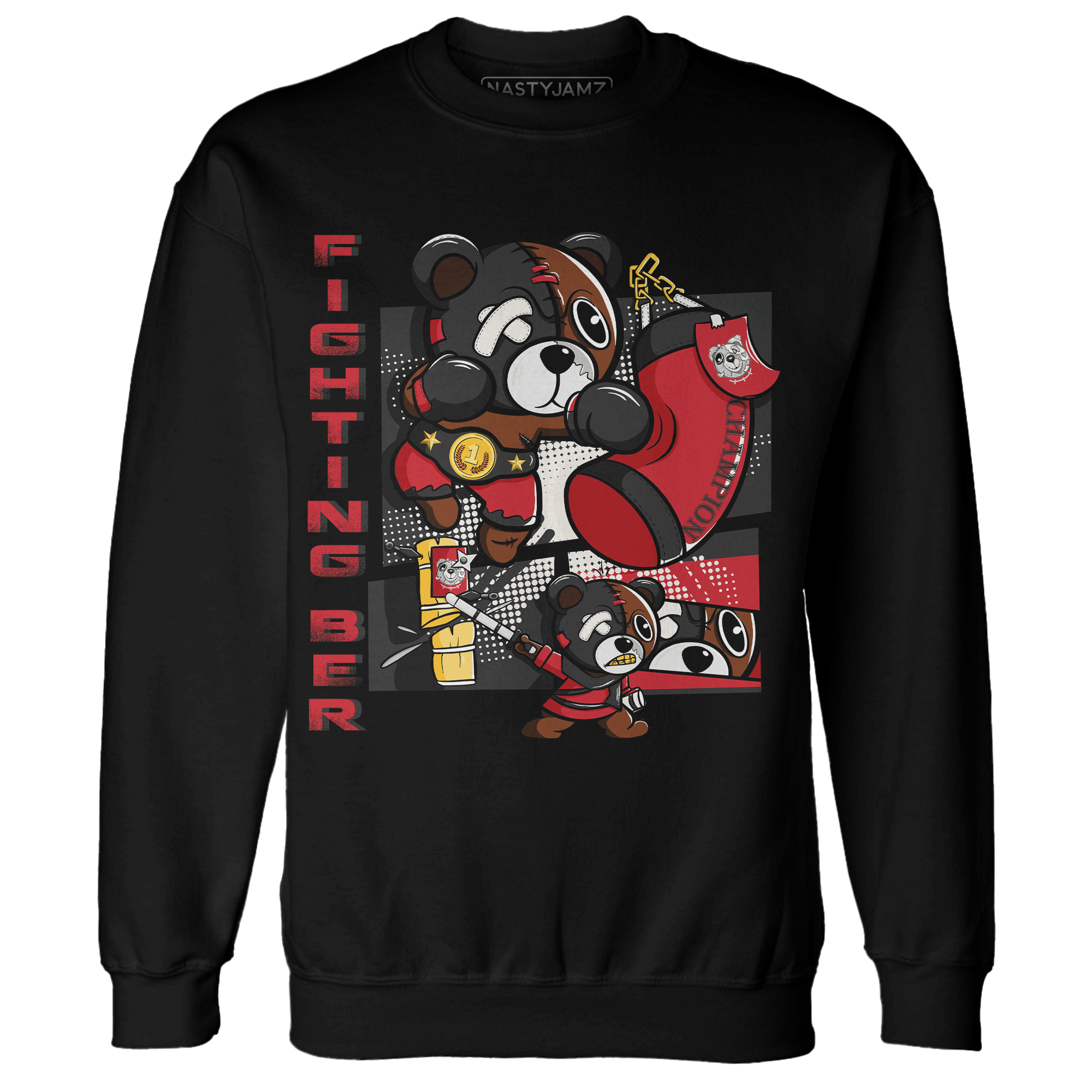 Jumman Jack University Red Sweatshirt Match BER Fighting Boxing - NastyJamz