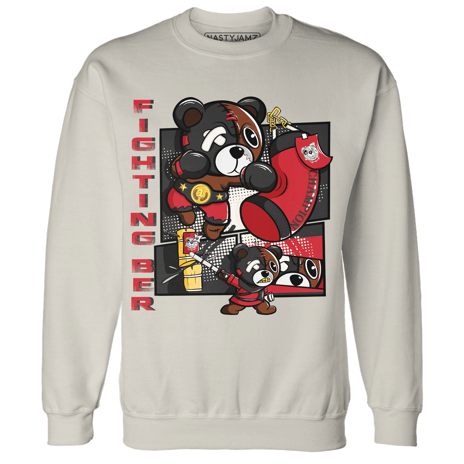 Jumman Jack University Red Sweatshirt Match BER Fighting Boxing - NastyJamz