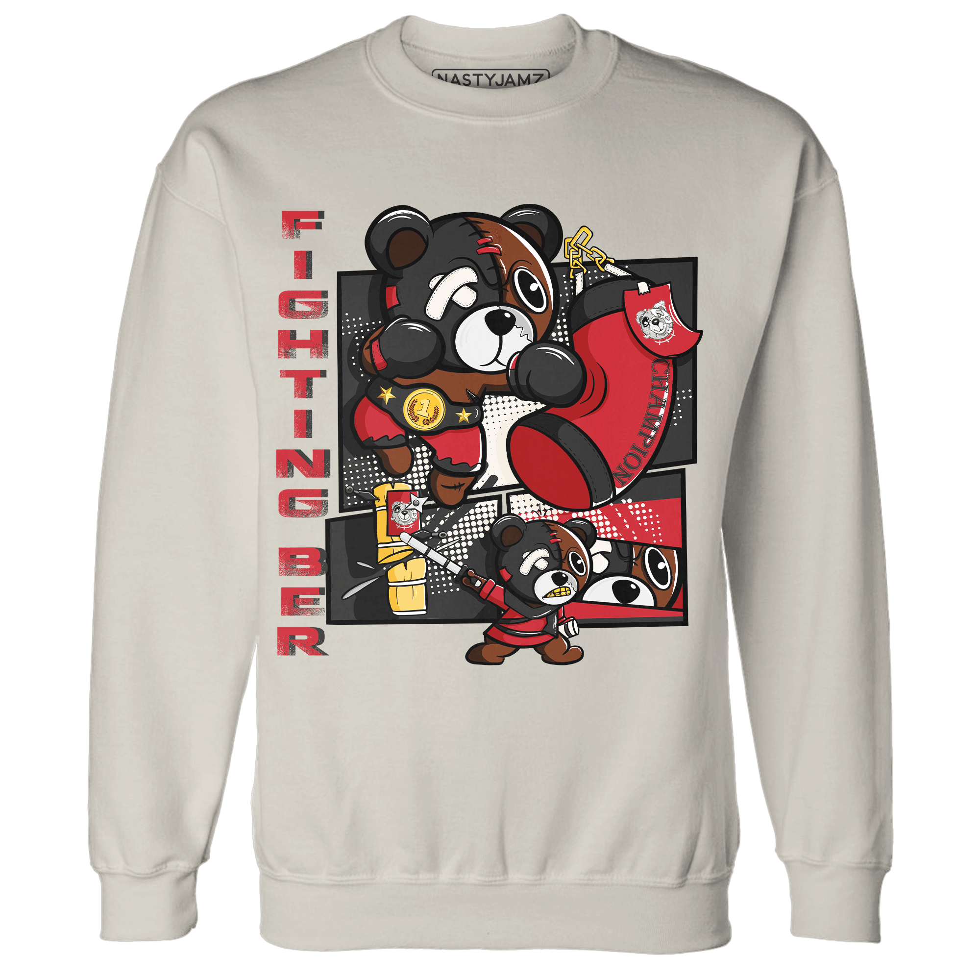 Jumman Jack University Red Sweatshirt Match BER Fighting Boxing - NastyJamz