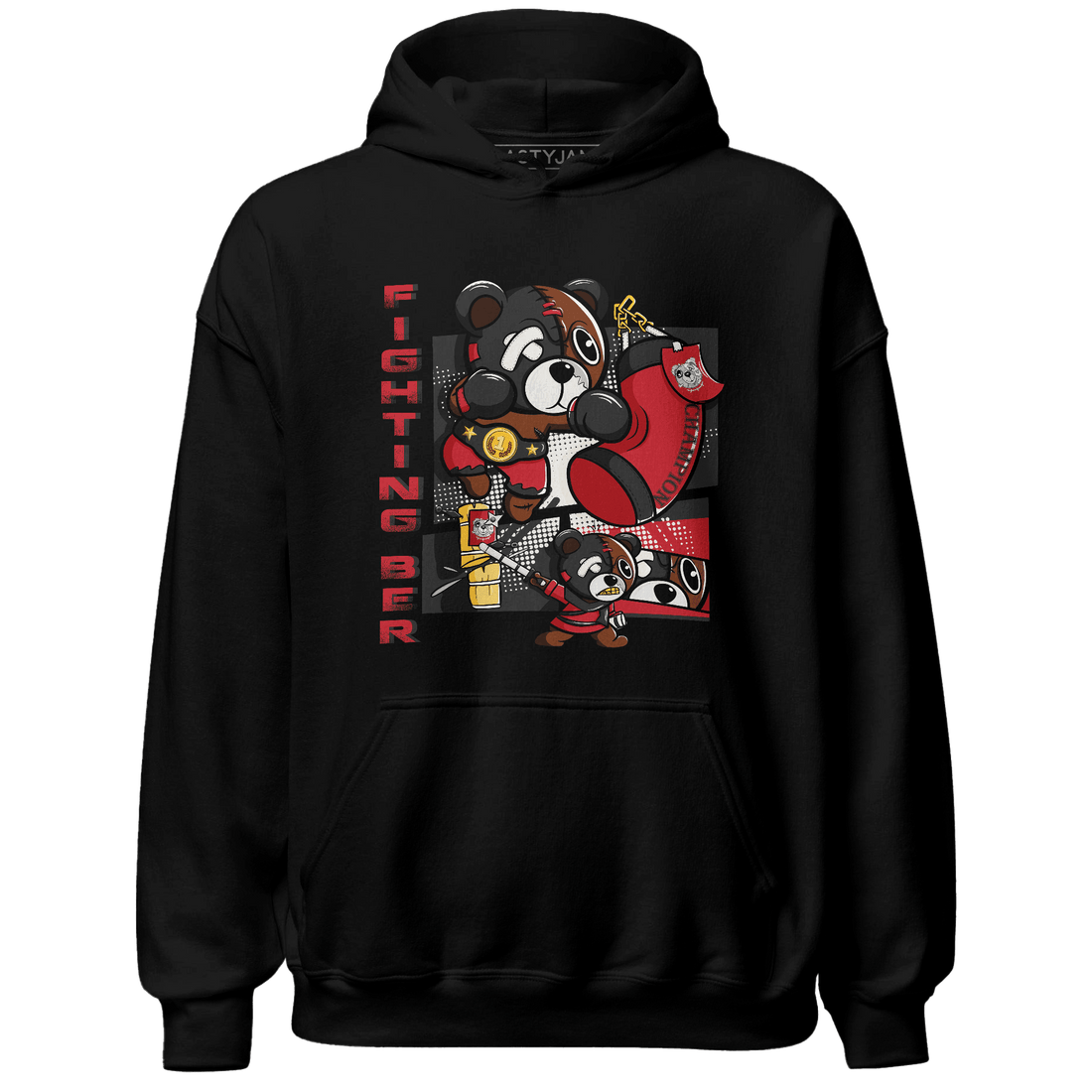 Jumman Jack University Red Hoodie Match BER Fighting Boxing - NastyJamz