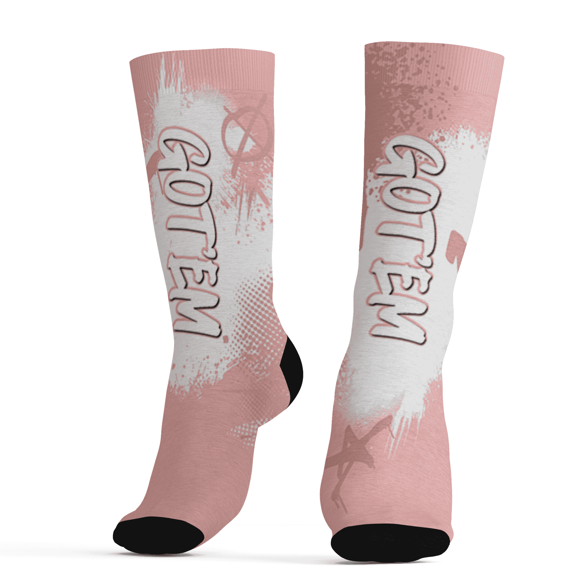 Low Legend Pink 11s Socks Match BER GOTEM 3D All-Over Print - NastyJamz