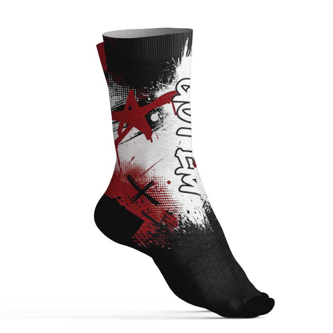 Retro Red Taxi 12s Socks Match BER GOTEM 3D All-Over Print - NastyJamz