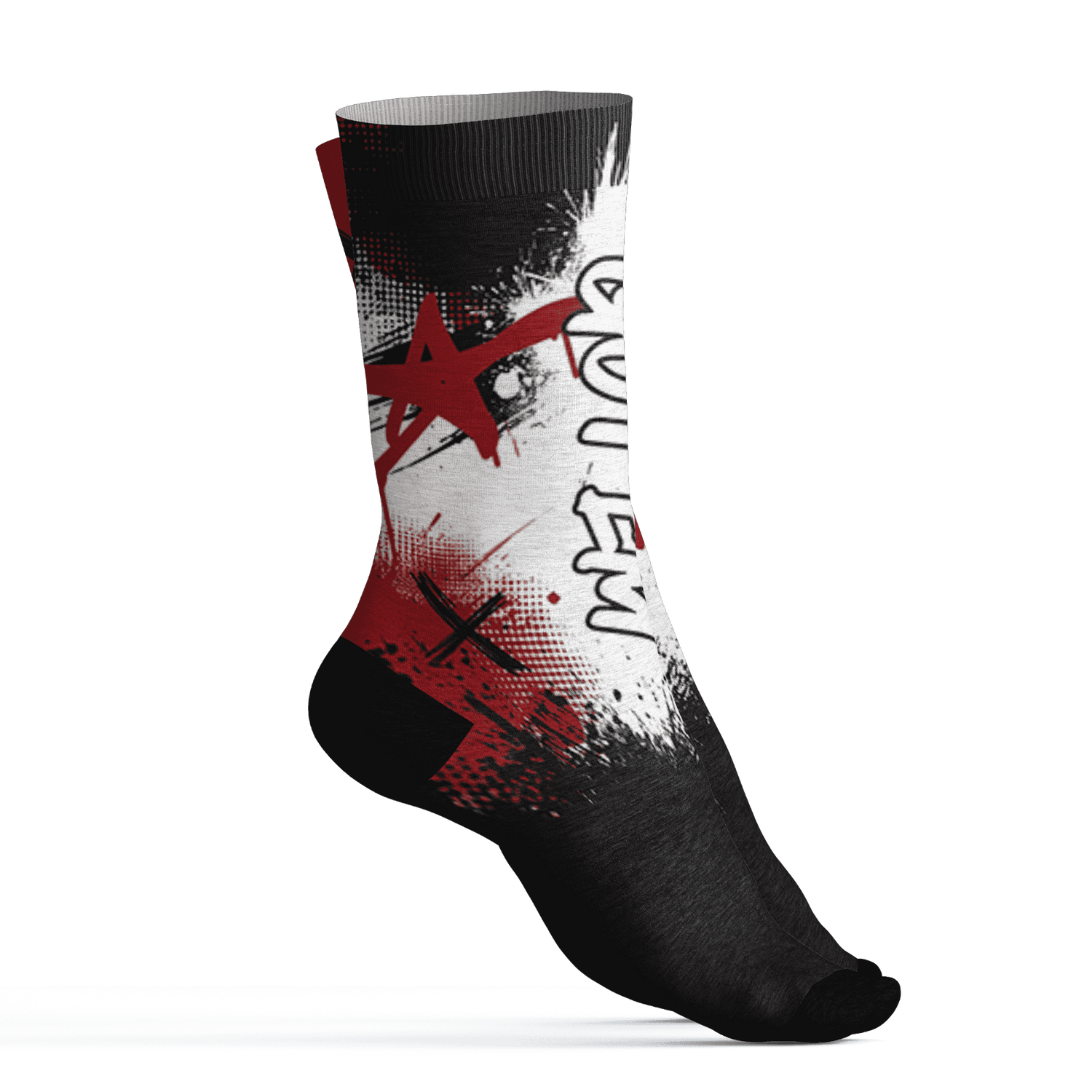 Retro Red Taxi 12s Socks Match BER GOTEM 3D All-Over Print - NastyJamz