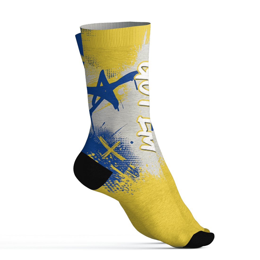 Low OG Canary TVSC 1s Socks Match BER GOTEM 3D All-Over Print - NastyJamz