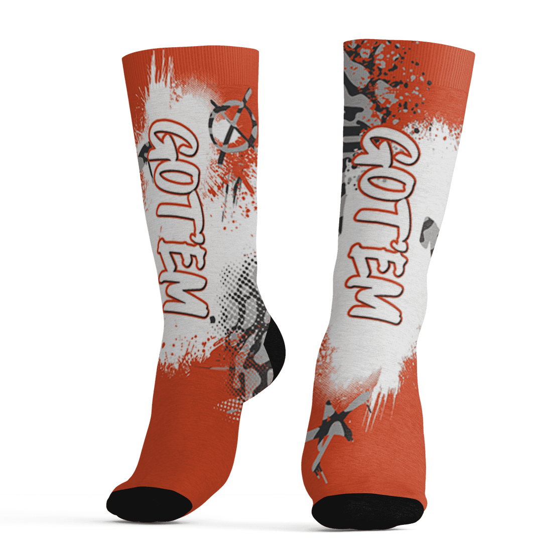 Georgia Peach 3s Socks Match BER GOTEM 3D All-Over Print - NastyJamz