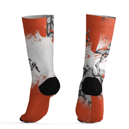 Georgia Peach 3s Socks Match BER GOTEM 3D All-Over Print - NastyJamz
