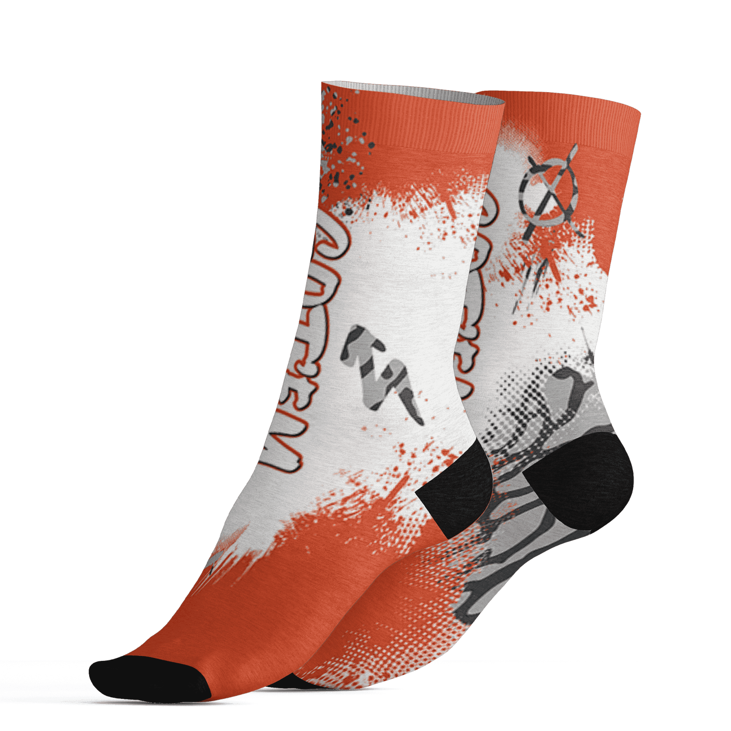 Georgia Peach 3s Socks Match BER GOTEM 3D All-Over Print - NastyJamz