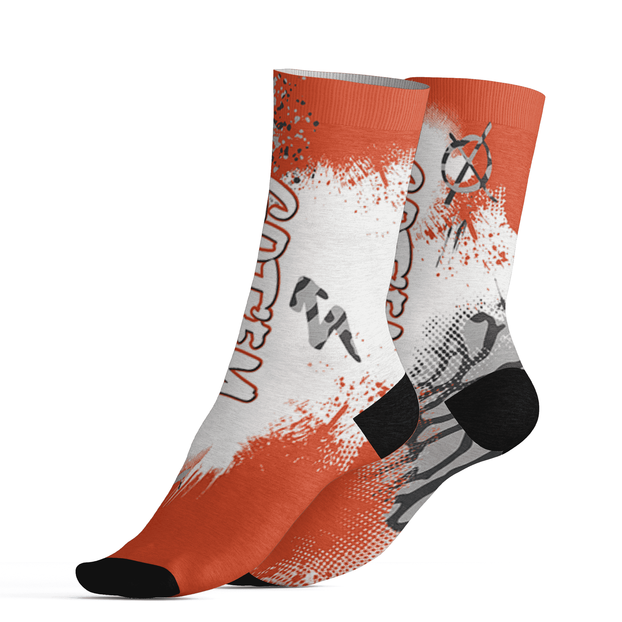 Georgia Peach 3s Socks Match BER GOTEM 3D All-Over Print - NastyJamz