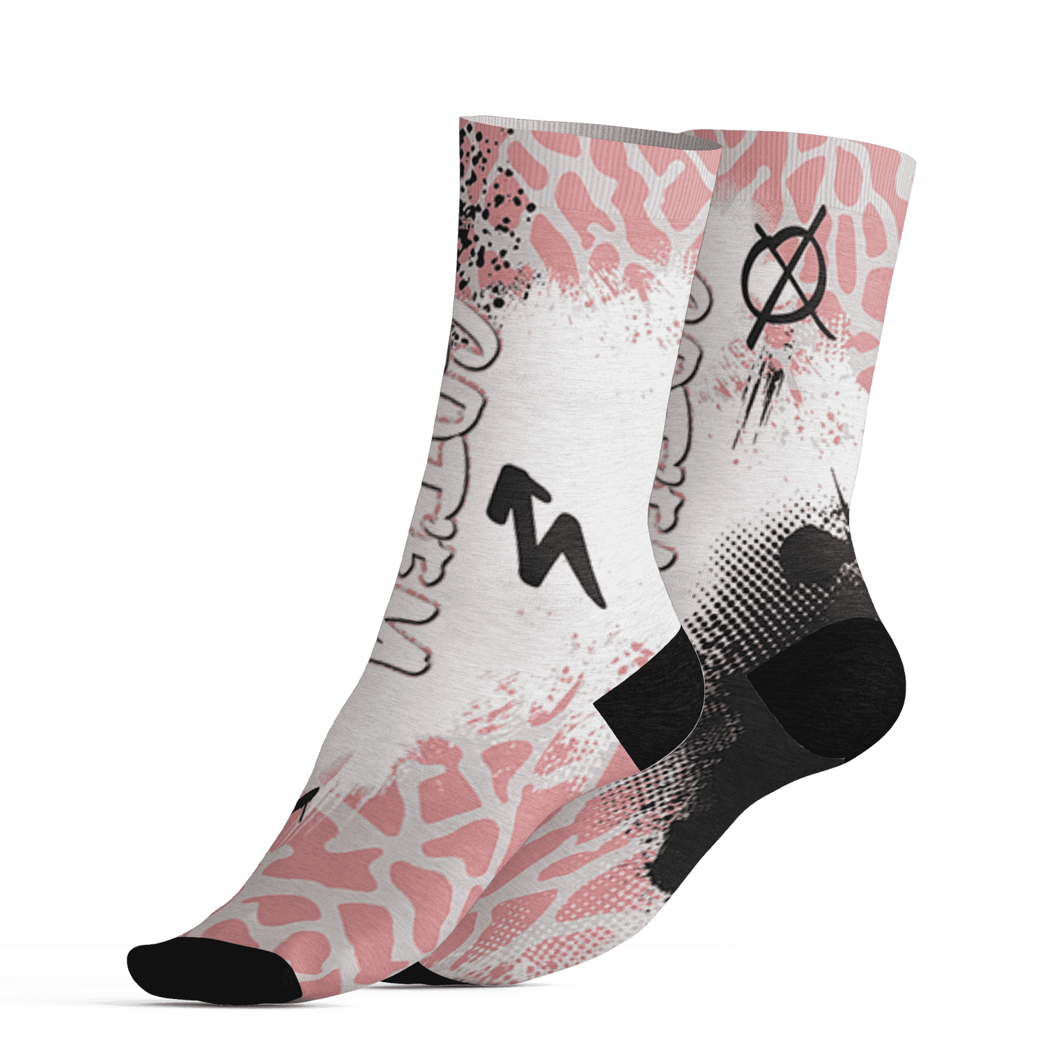 Red Stardust 3s Socks Match BER GOTEM 3D All-Over Print - NastyJamz