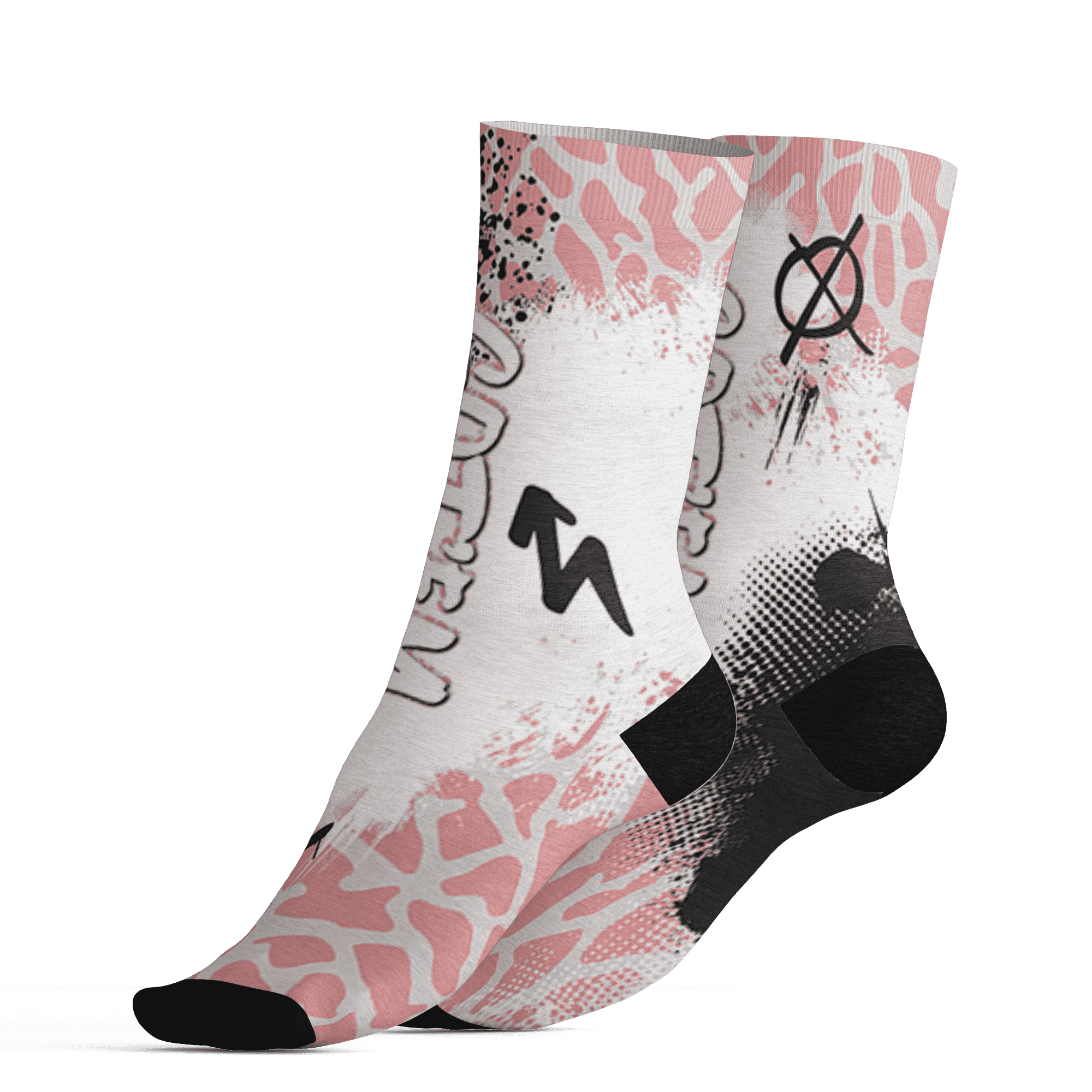 Red Stardust 3s Socks Match BER GOTEM 3D All-Over Print - NastyJamz