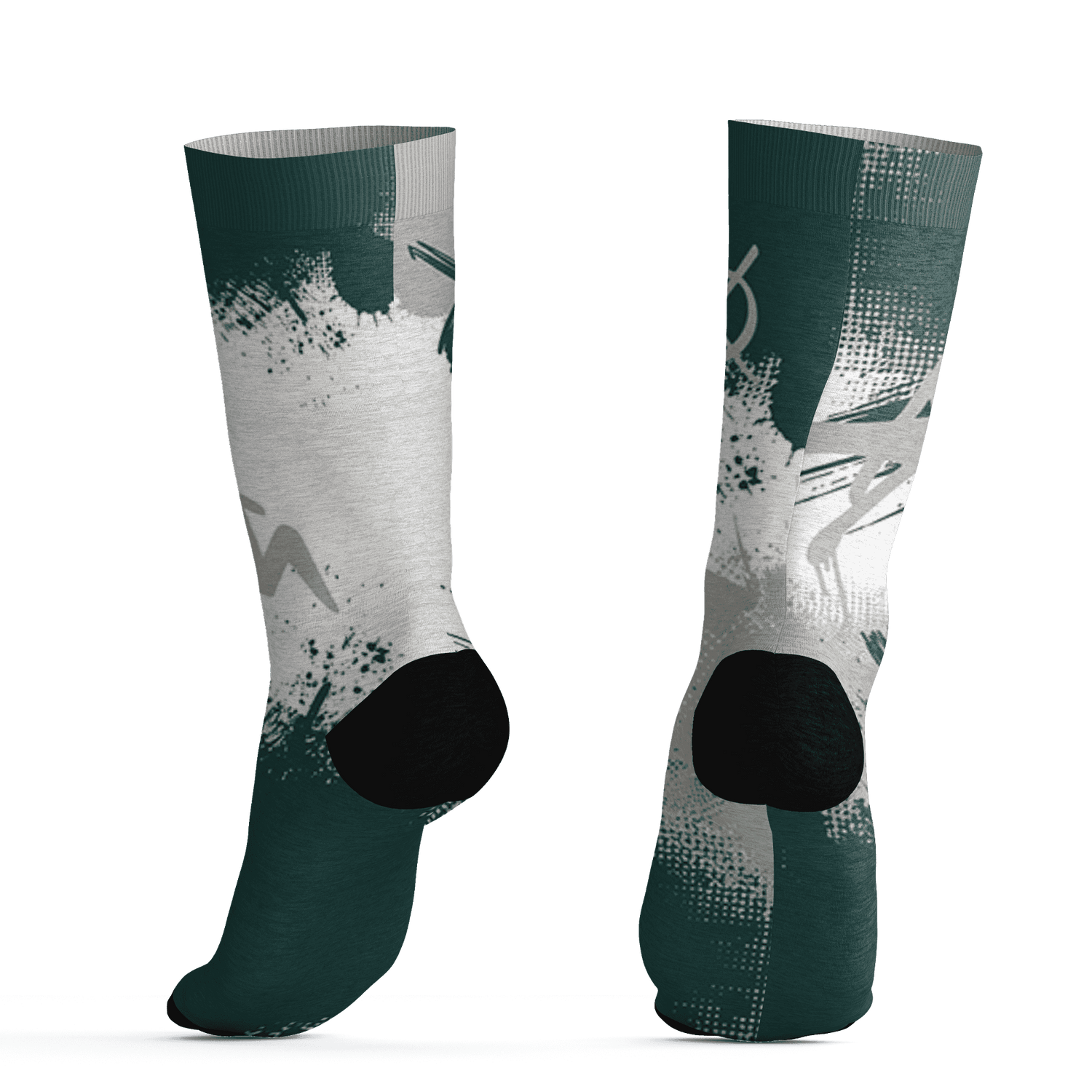 Oxidized Green 4s Socks Match BER GOTEM 3D All-Over Print - NastyJamz