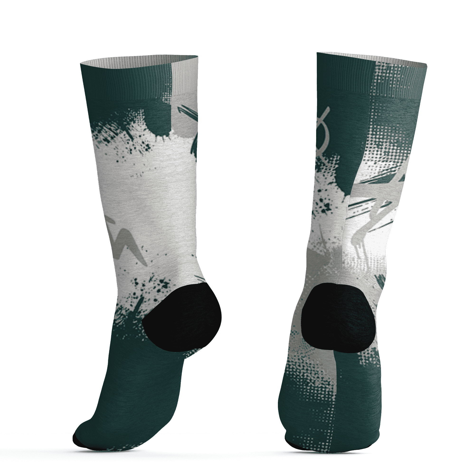 Oxidized Green 4s Socks Match BER GOTEM 3D All-Over Print - NastyJamz