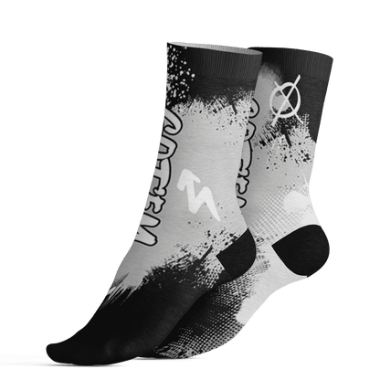 Retro High OG Black White 1s Socks Match BER GOTEM 3D All-Over Print - NastyJamz