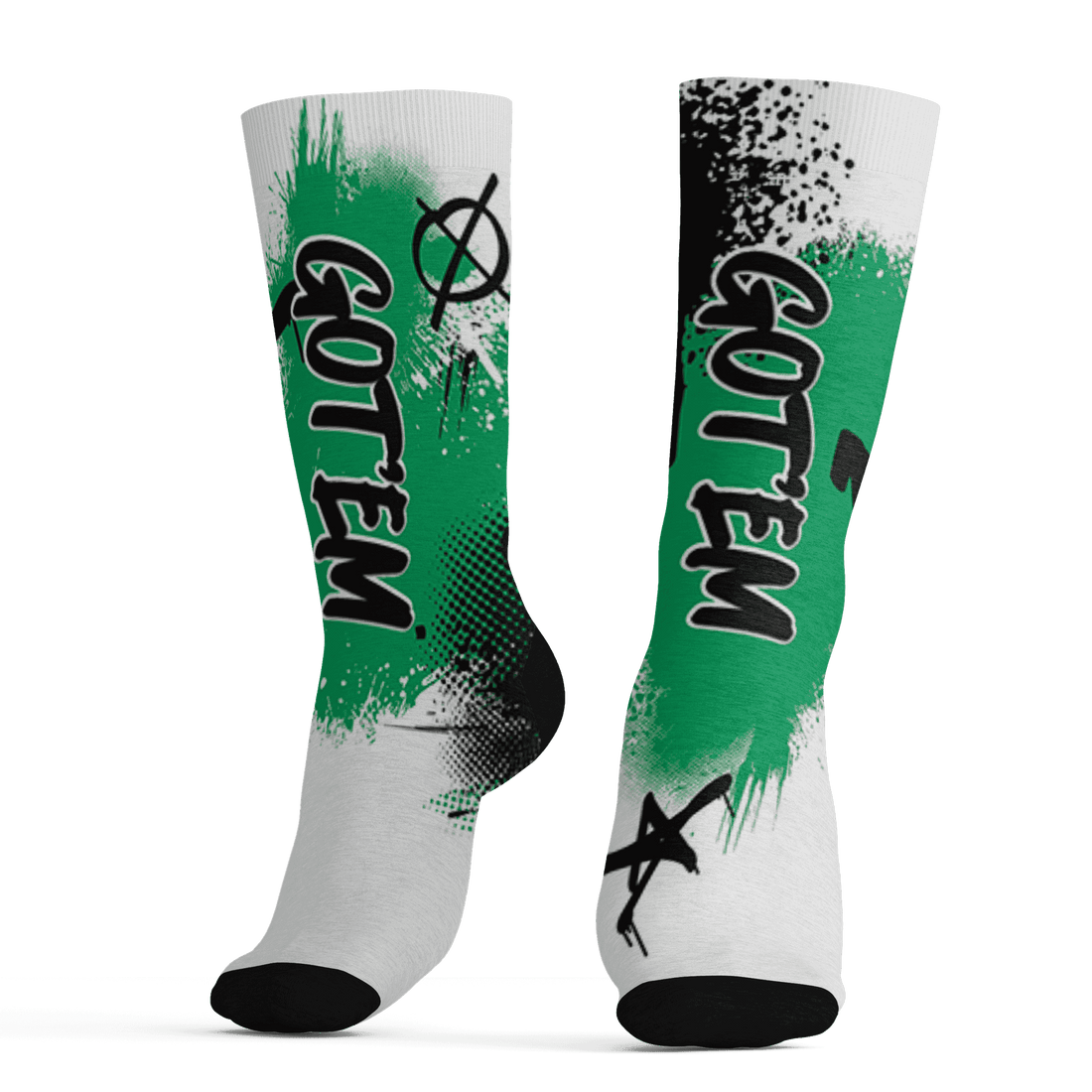 Lucky Green 5s Socks Match BER GOTEM 3D All-Over Print - NastyJamz