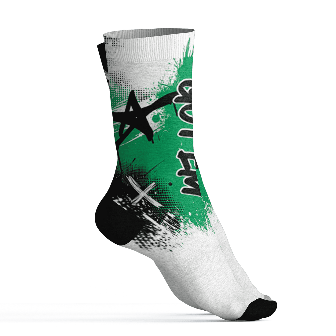 Lucky Green 5s Socks Match BER GOTEM 3D All-Over Print - NastyJamz