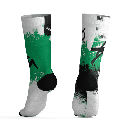 Lucky Green 5s Socks Match BER GOTEM 3D All-Over Print - NastyJamz