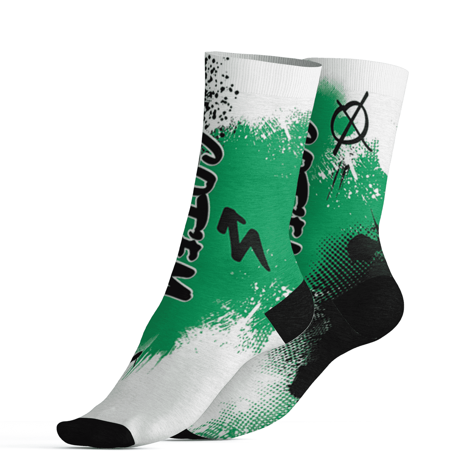 Lucky Green 5s Socks Match BER GOTEM 3D All-Over Print - NastyJamz