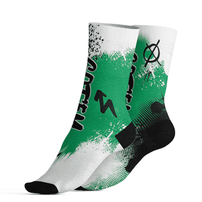 Lucky Green 5s Socks Match BER GOTEM 3D All-Over Print - NastyJamz