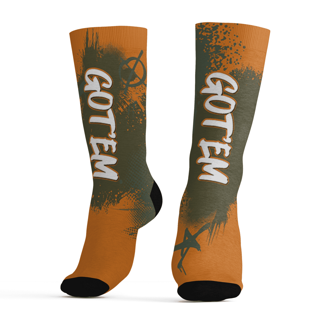 Olive 5s Socks Match BER GOTEM 3D All-Over Print - NastyJamz