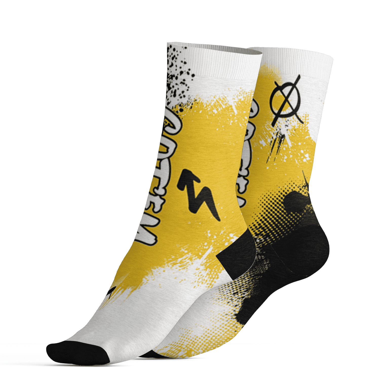 Yellow Ochre 6s Socks Match BER GOTEM 3D All-Over Print - NastyJamz