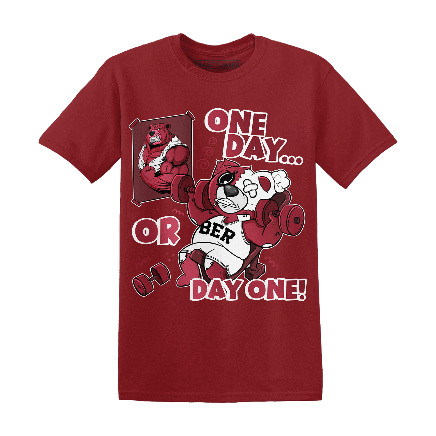 High 85 Metallic Burgundy 1s T Shirt Match BER Gymmer - NastyJamz