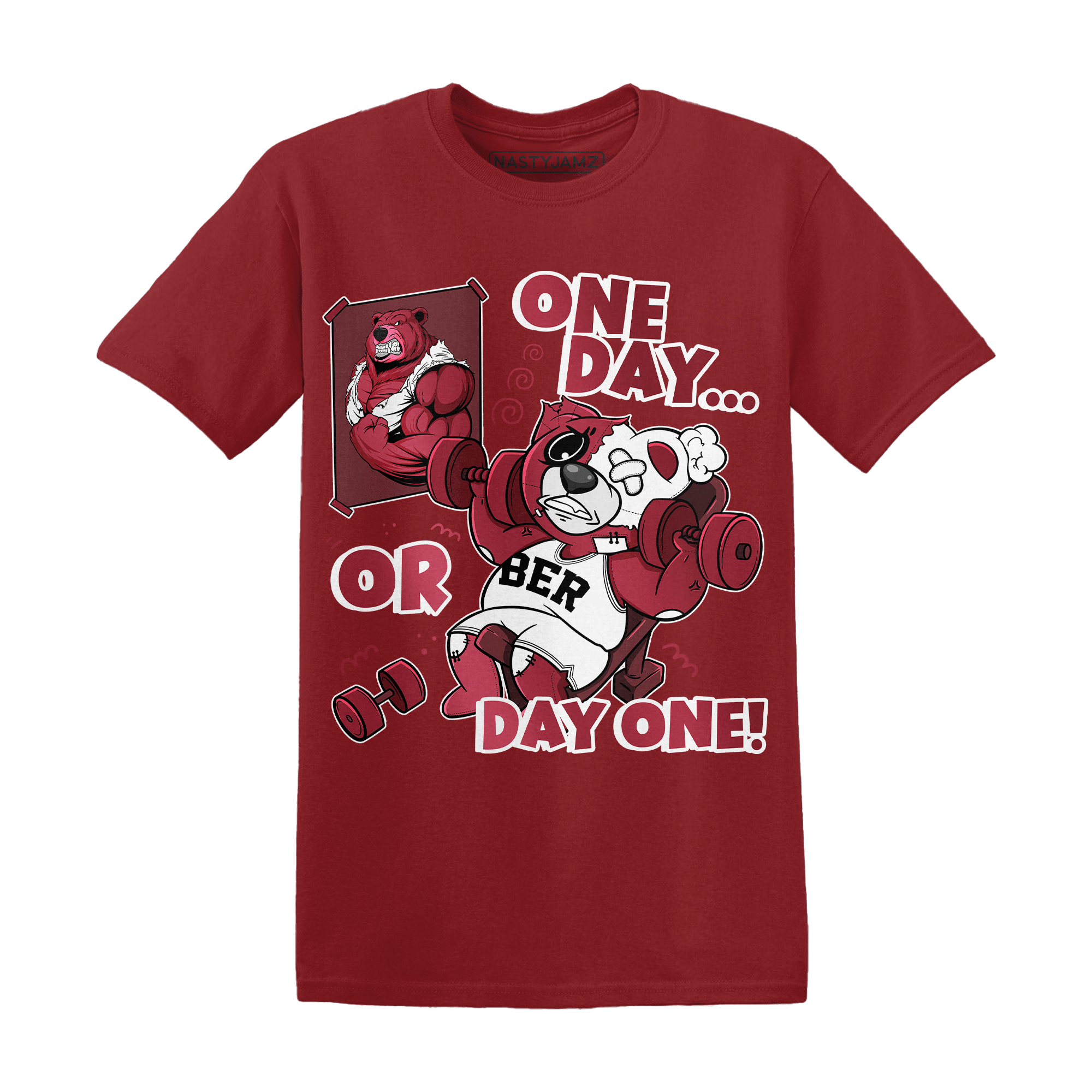 High 85 Metallic Burgundy 1s T Shirt Match BER Gymmer - NastyJamz