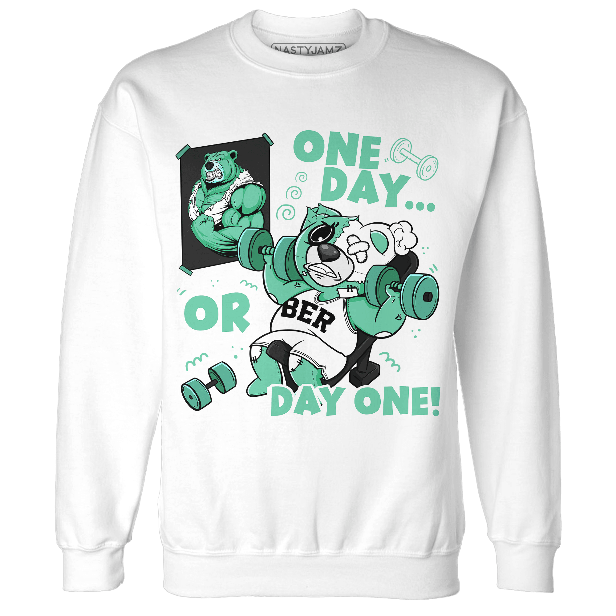 High OG Green Glow 1s Sweatshirt Match BER Gymmer - NastyJamz