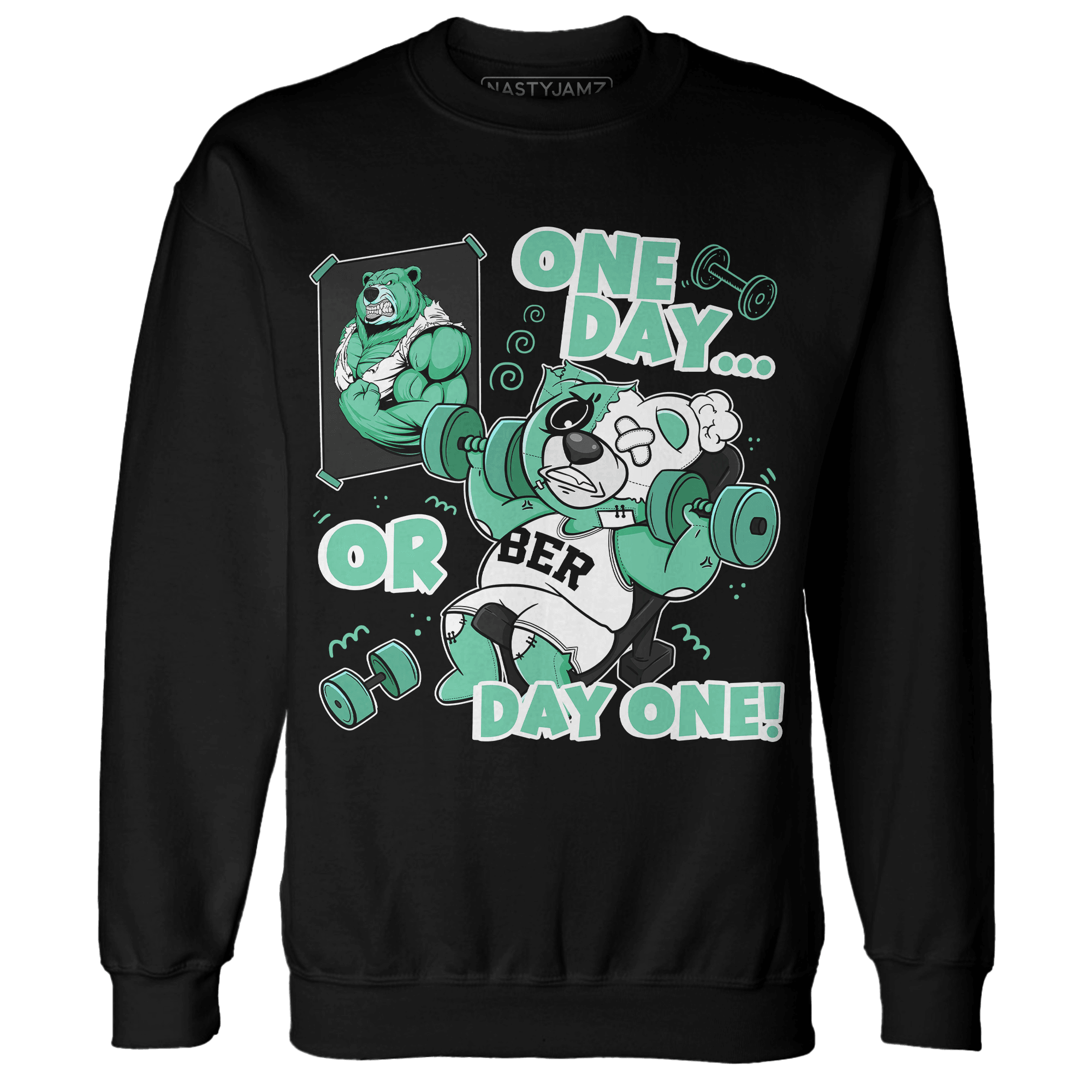 High OG Green Glow 1s Sweatshirt Match BER Gymmer - NastyJamz