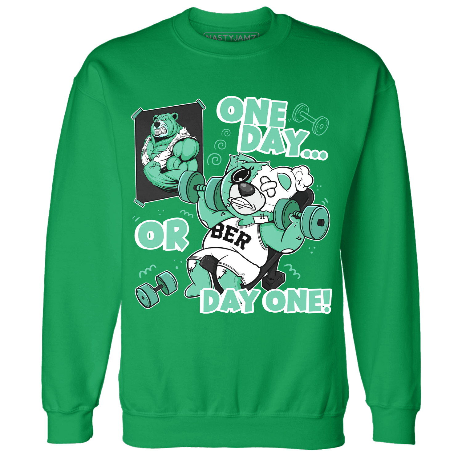 High OG Green Glow 1s Sweatshirt Match BER Gymmer - NastyJamz