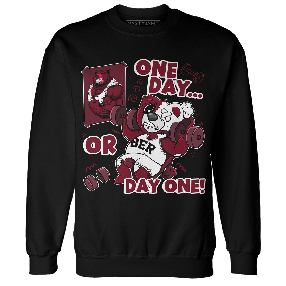 High White Team Red 1s Sweatshirt Match BER Gymmer - NastyJamz