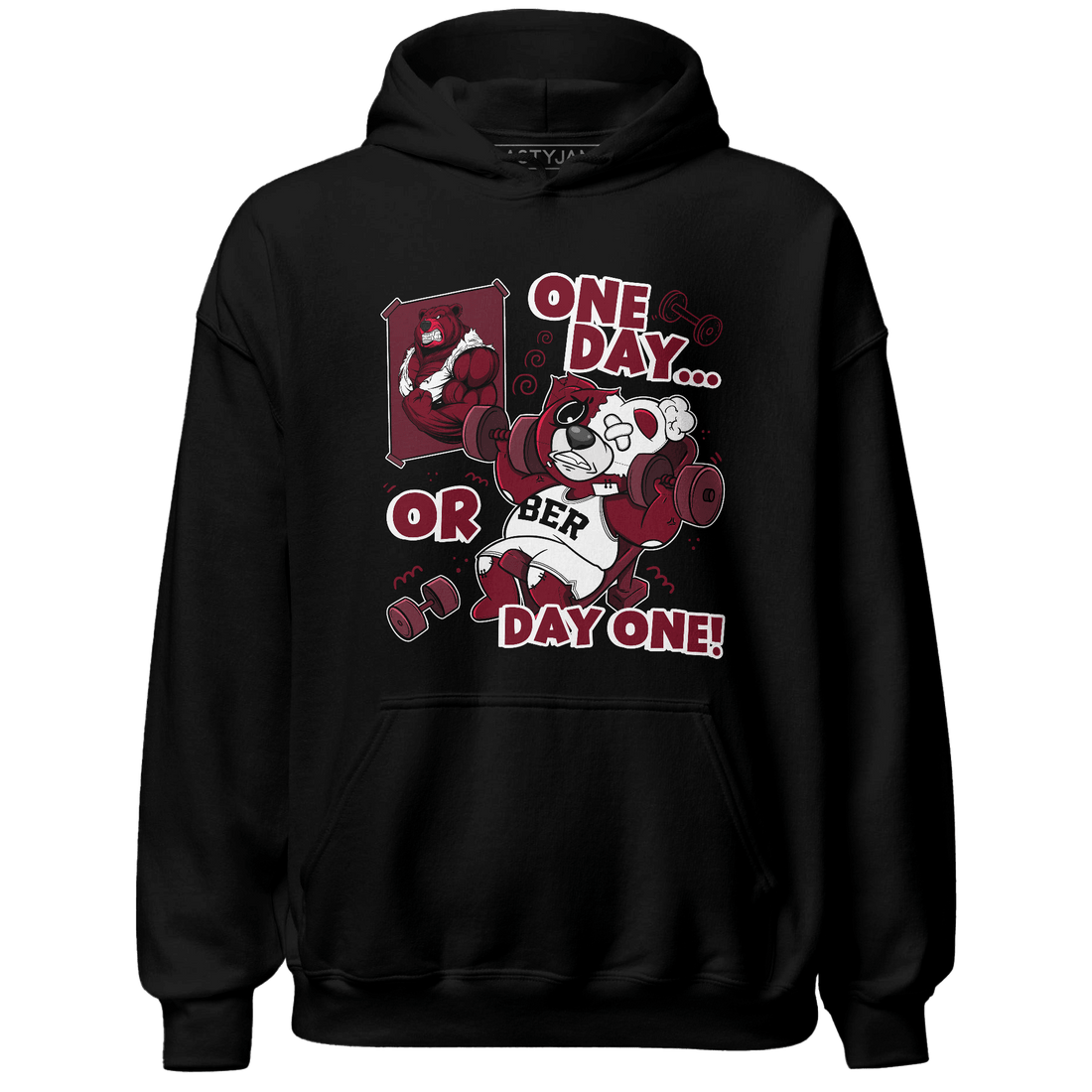 High White Team Red 1s Hoodie Match BER Gymmer - NastyJamz
