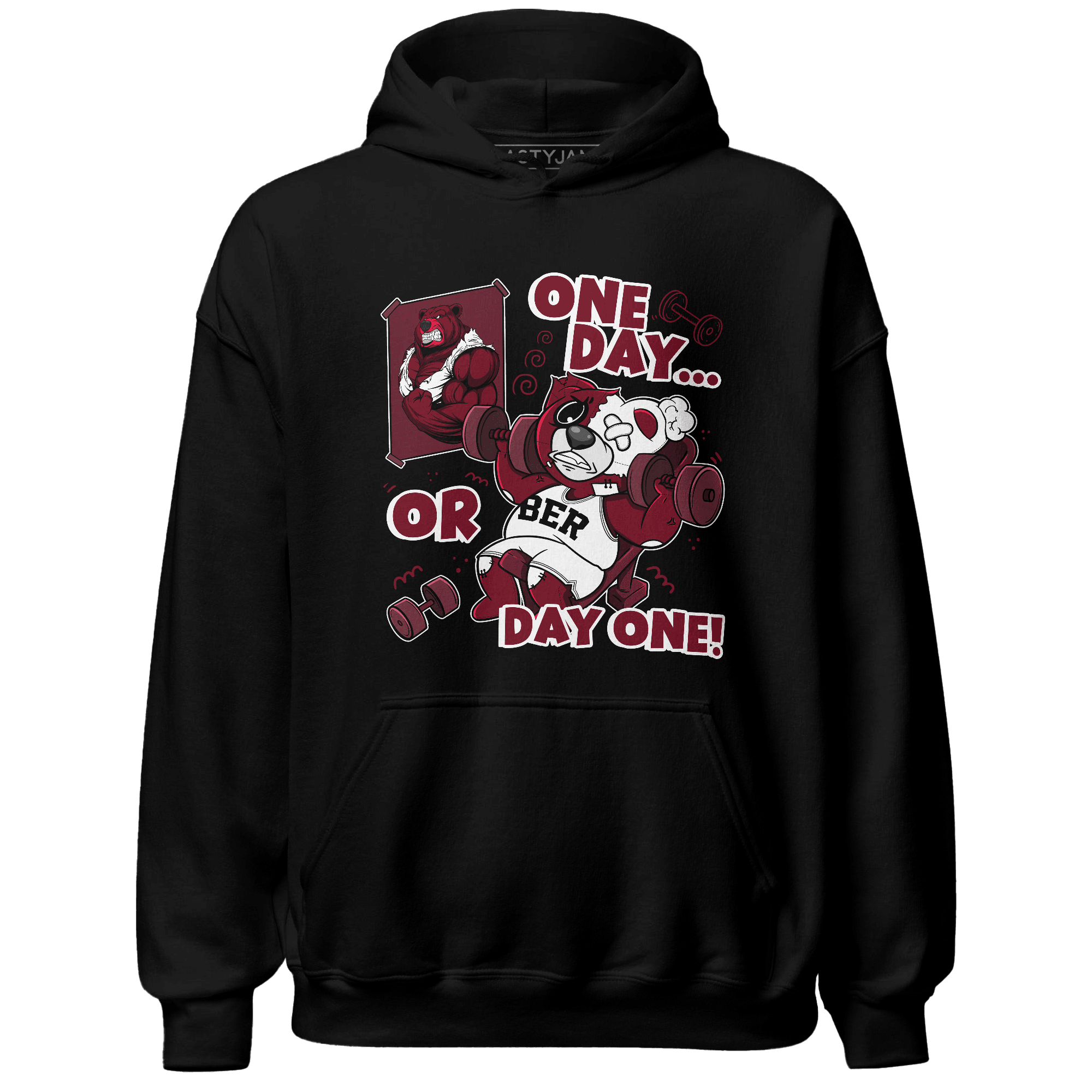 High White Team Red 1s Hoodie Match BER Gymmer - NastyJamz