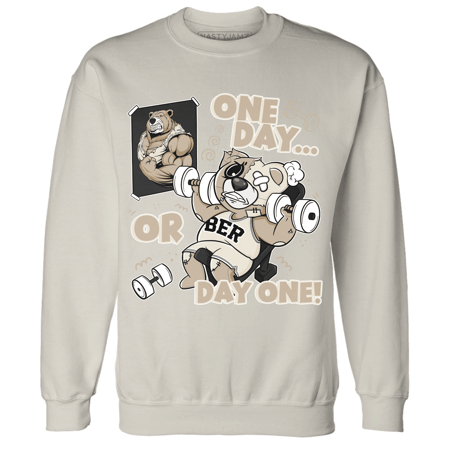 Latte 1s Sweatshirt Match BER Gymmer - NastyJamz