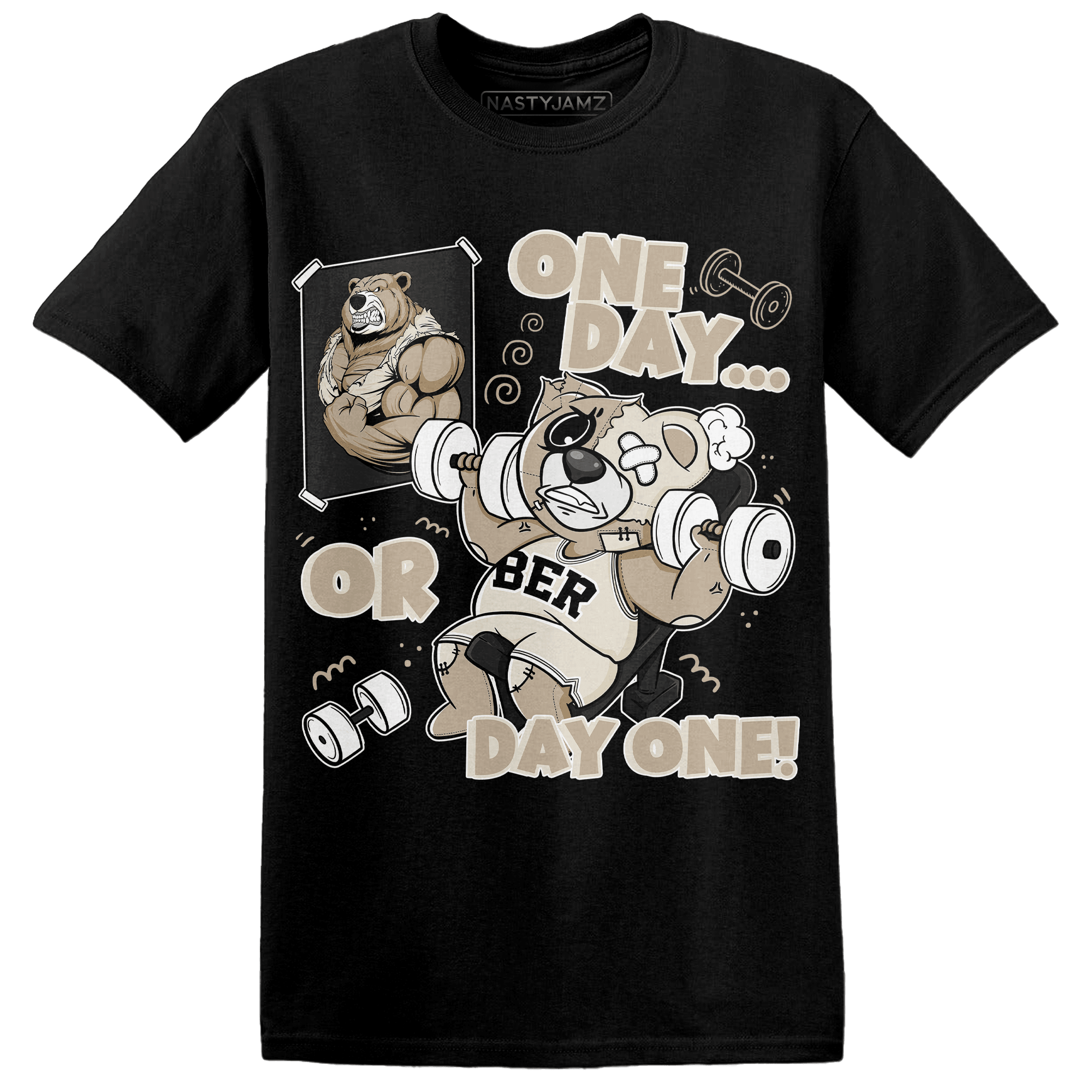 Latte 1s T Shirt Match BER Gymmer - NastyJamz