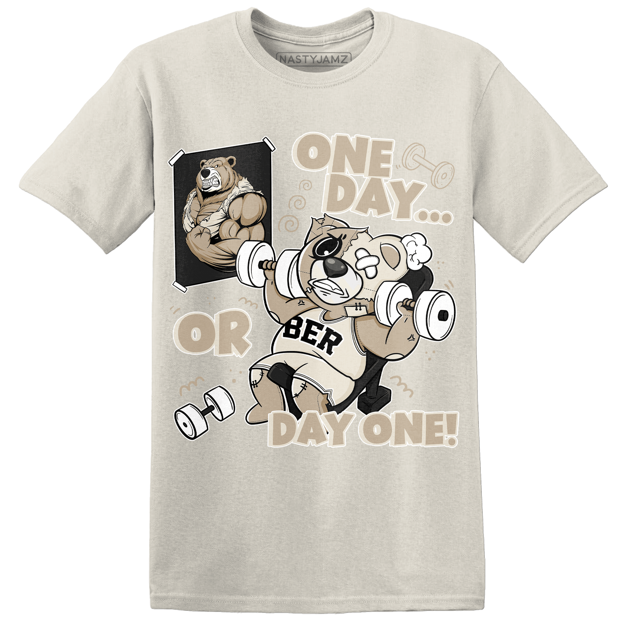 Latte 1s T Shirt Match BER Gymmer - NastyJamz